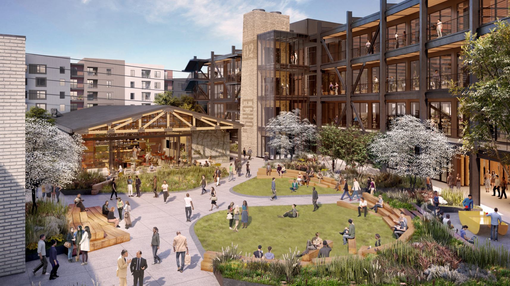 Urbanize Atlanta: Timber-built Echo Street West office project tops out